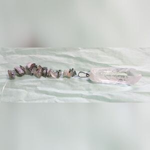 S6 Rose Quartz & Moss Agate Lumurian Hand Made Water Window Crystal